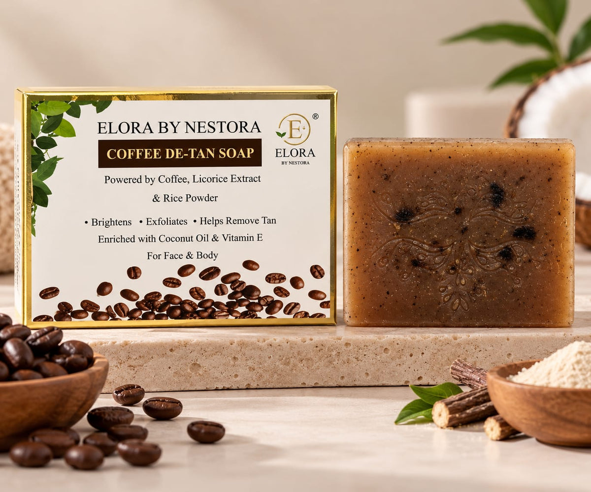 Elora by Nestora Coffee De Tan & Brightening Soap