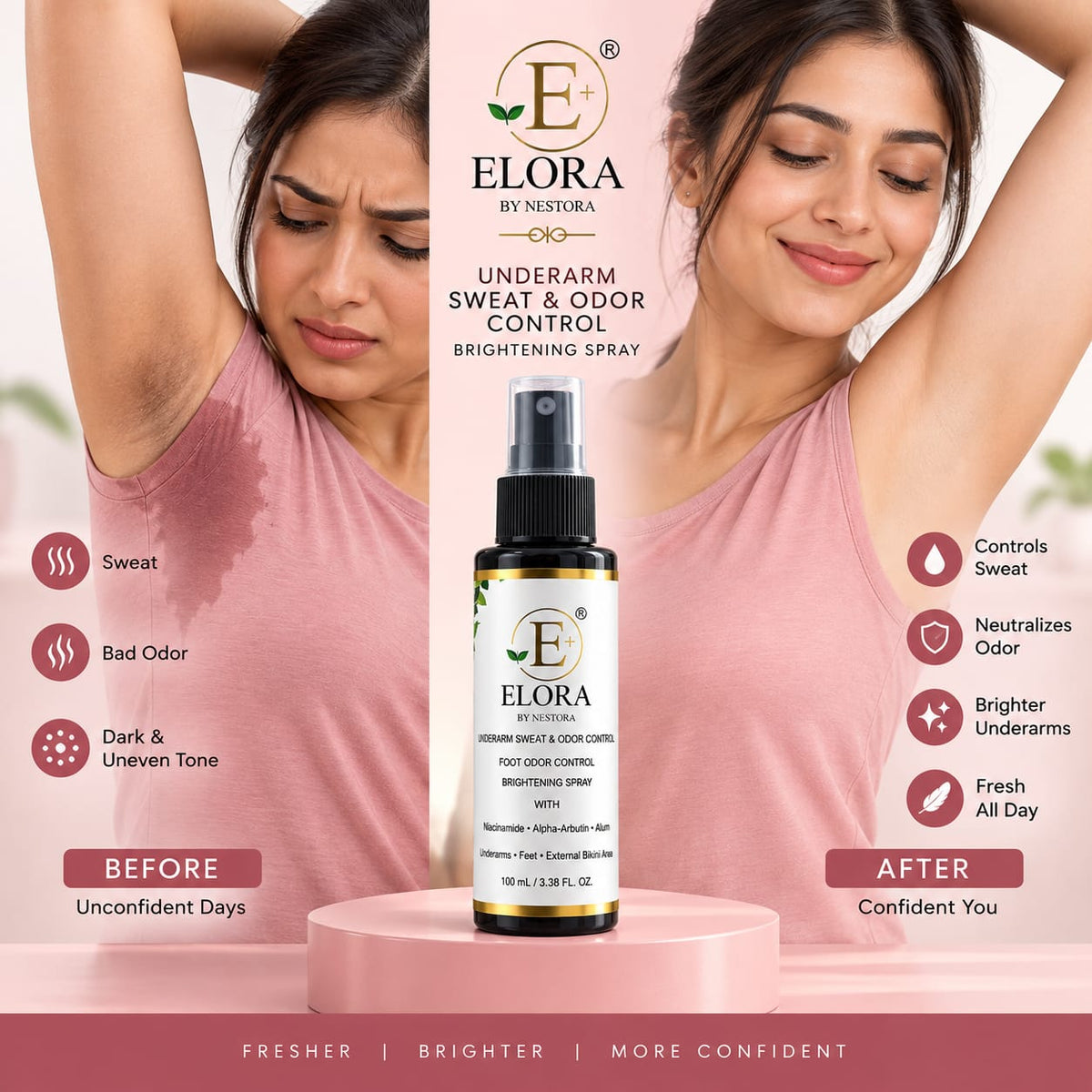 Elora by Nestora Anti sweat & Anti odor spray