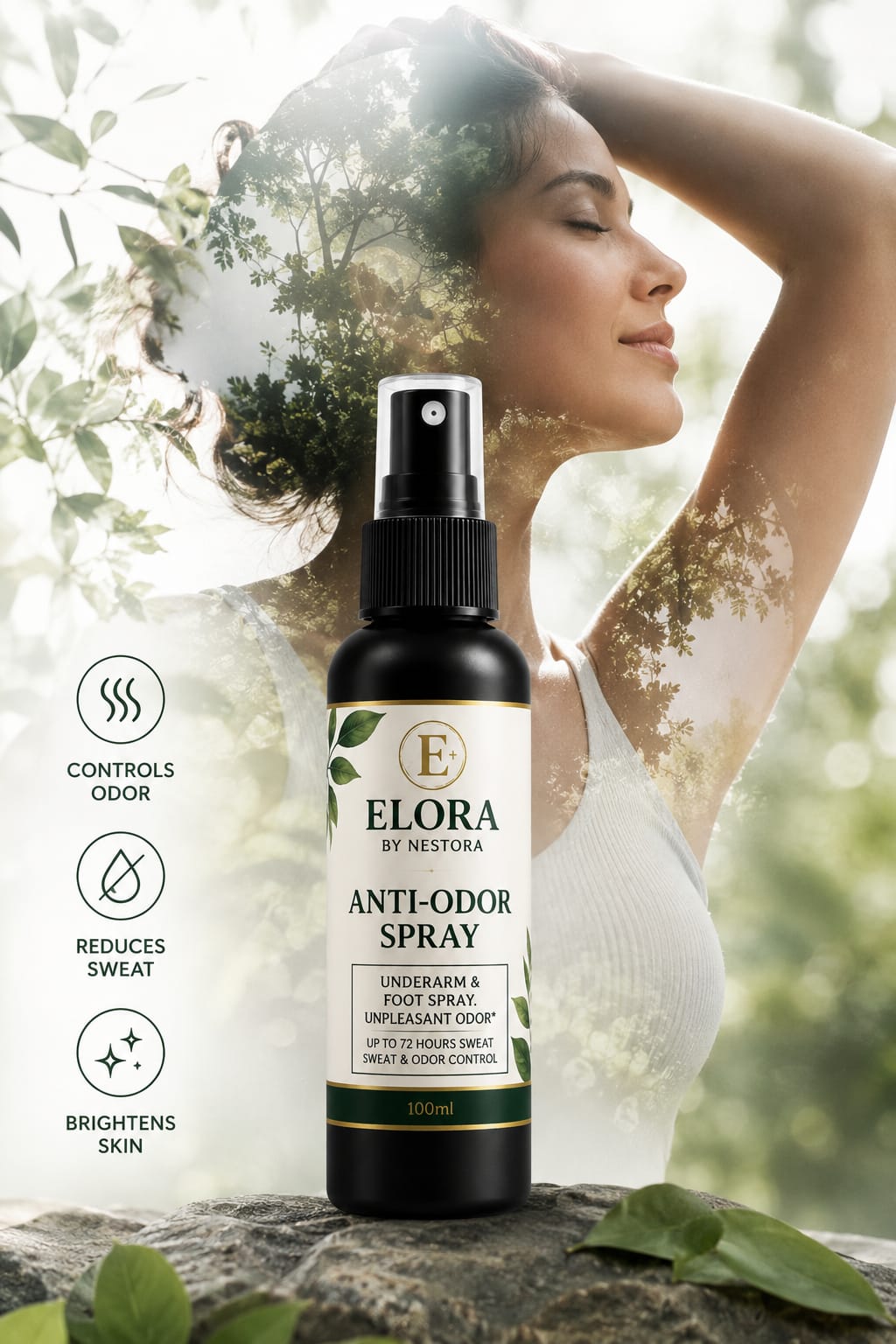 Elora by Nestora Anti sweat & Anti odor spray